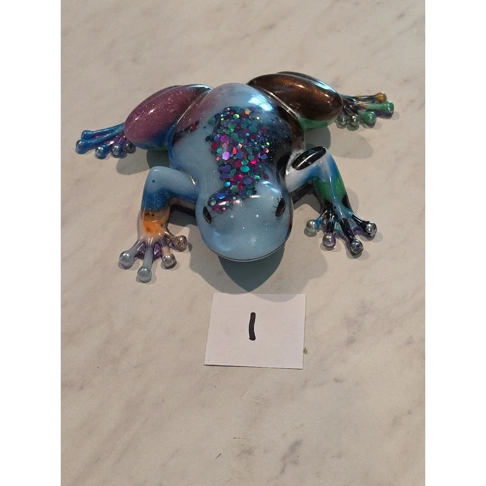 Glossy Frog Figurine Decorative  Resin,  Frog Figurines  Handmade